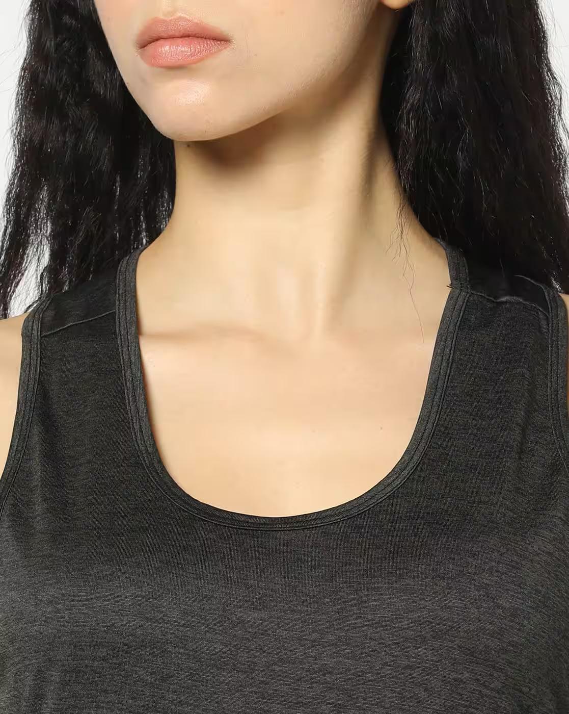 Women Heathered Slim Fit Tank Top