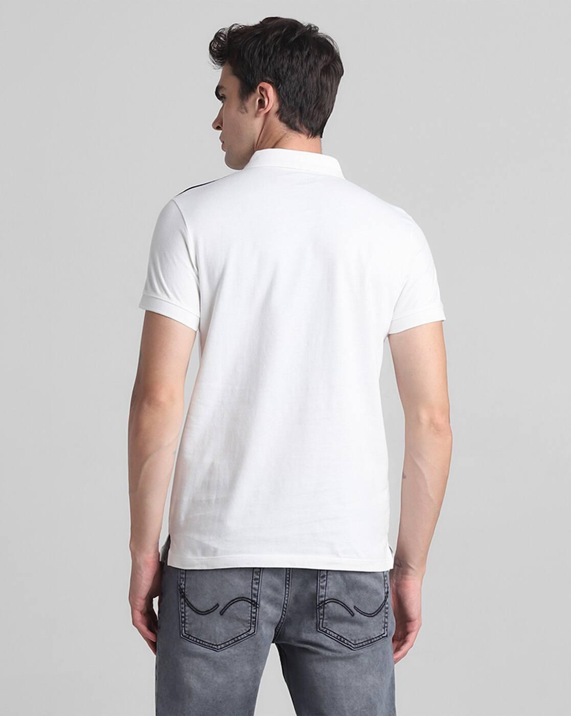 Men Logo Print Slim Fit Polo T-Shirt