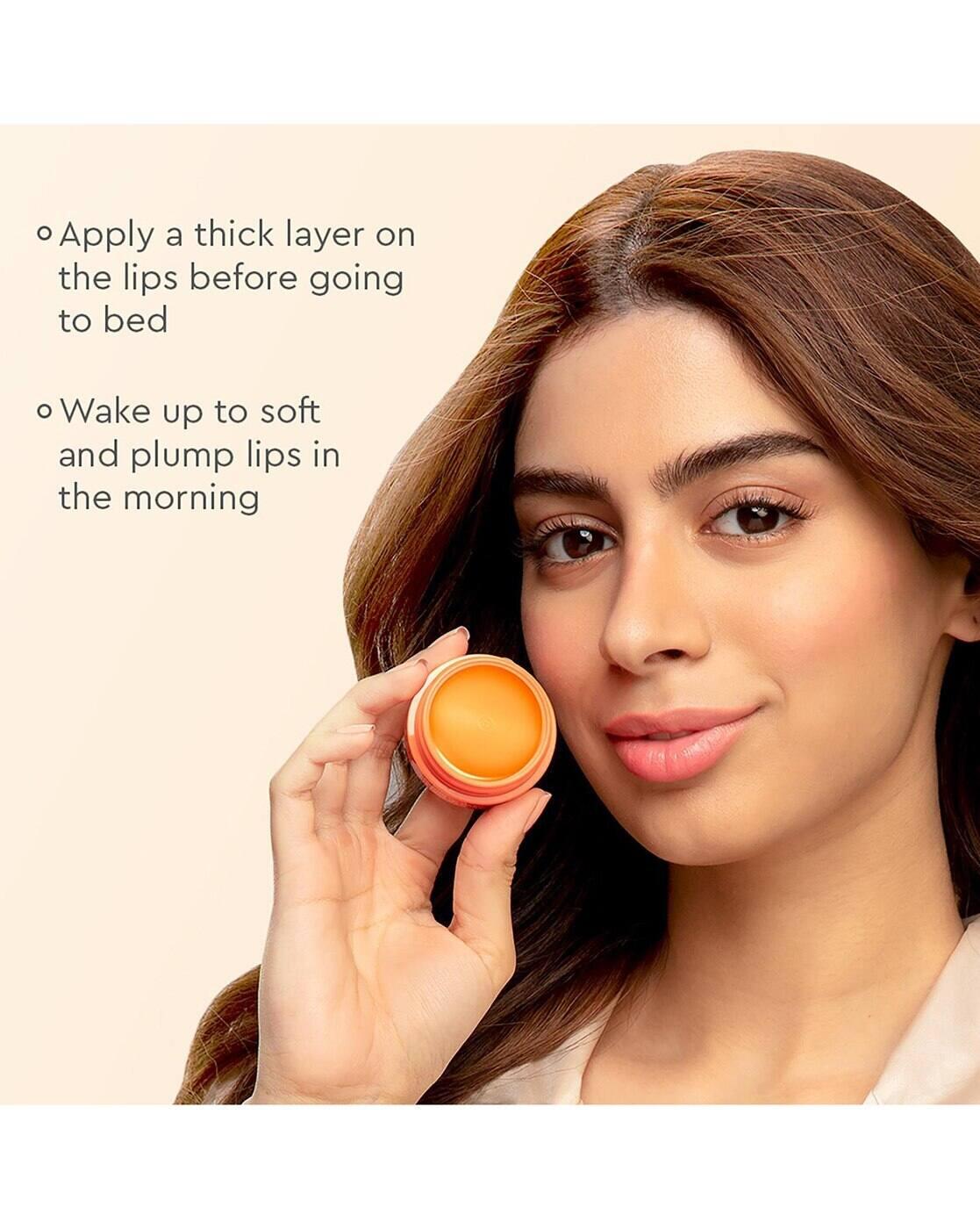Vitamin C Lip Sleeping Mask - Moisturizing Korean Lip Balm for Dark Dry Lips