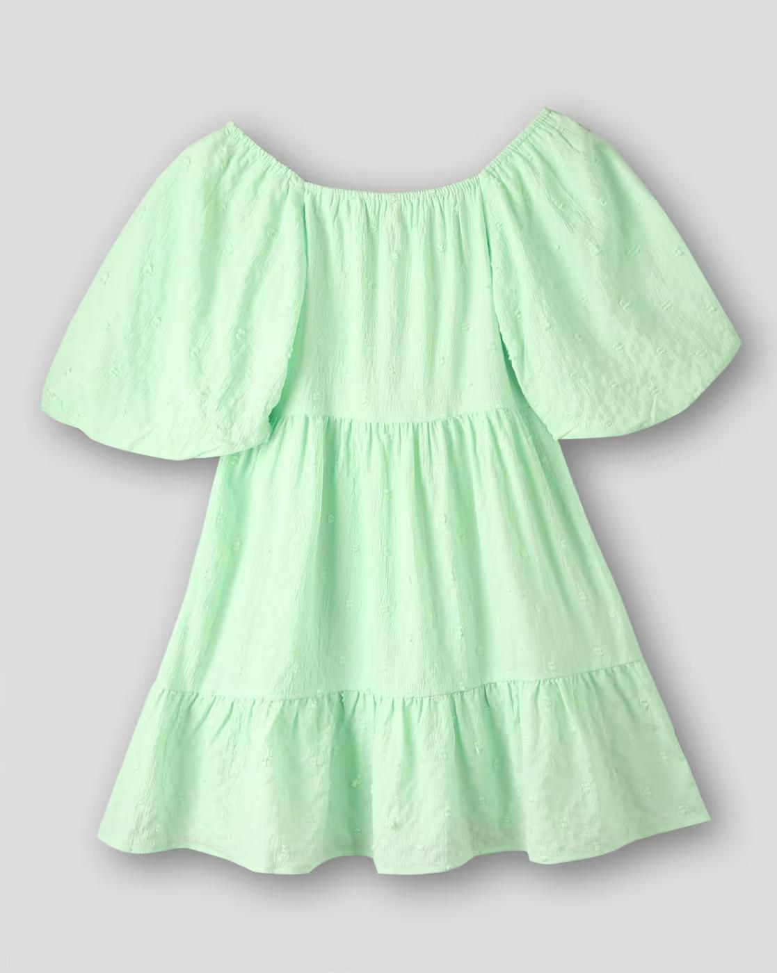 Girls Swiss-Dot Tiered Dress