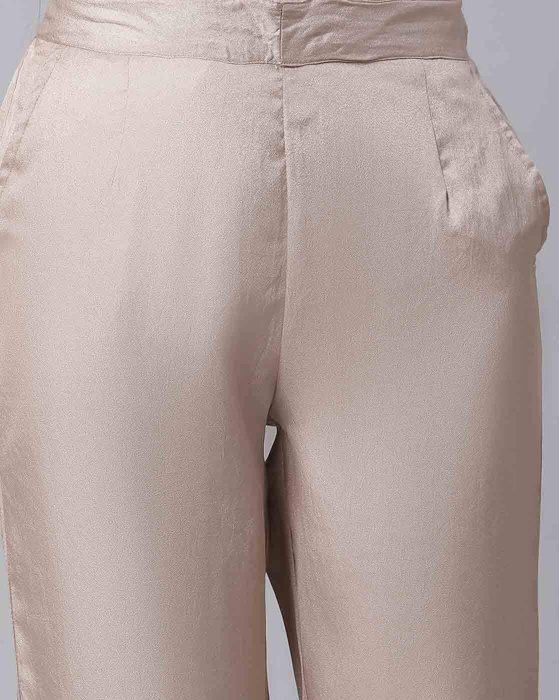 Straight Fit Pleated Pants