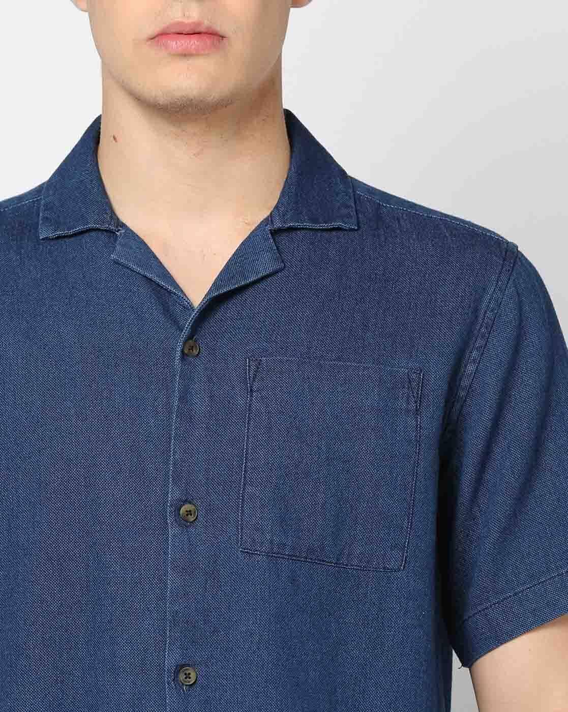 Men Relaxed Fit Denim Shirt