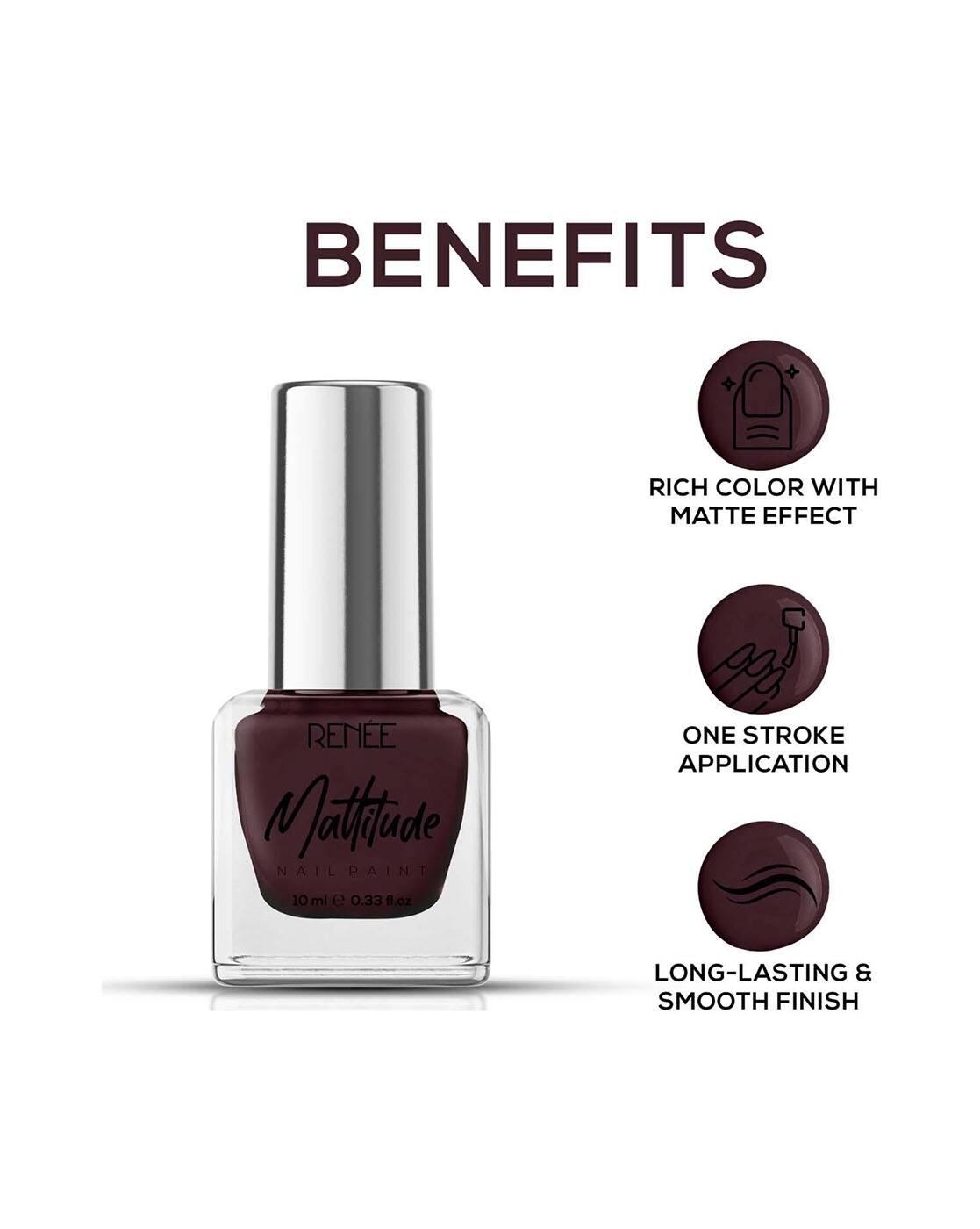 Cosmetics Mattitude Nail Paint - Mega Maroon