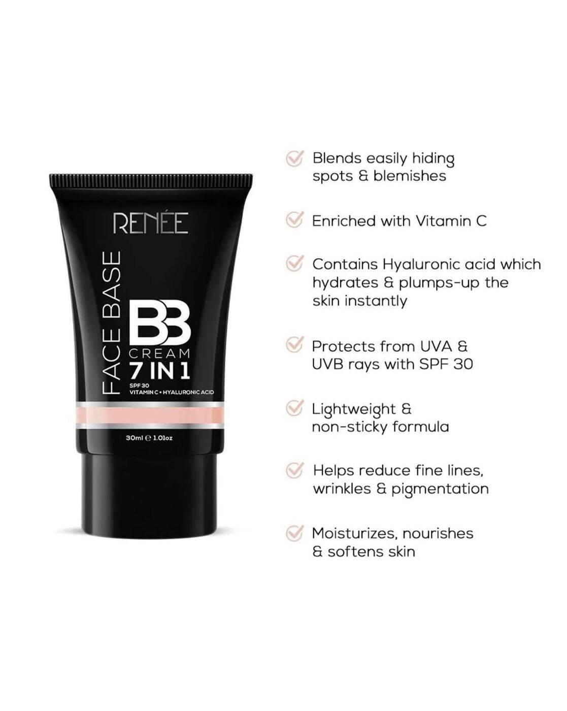 Cosmetics Face Base 7 in 1 BB Cream with SPF 30 - B00 Sesame 30Ml