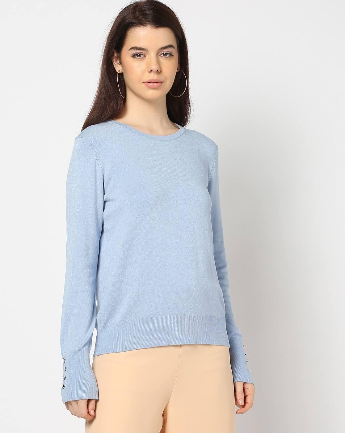 Women Round-Neck Slim Fit Jumper