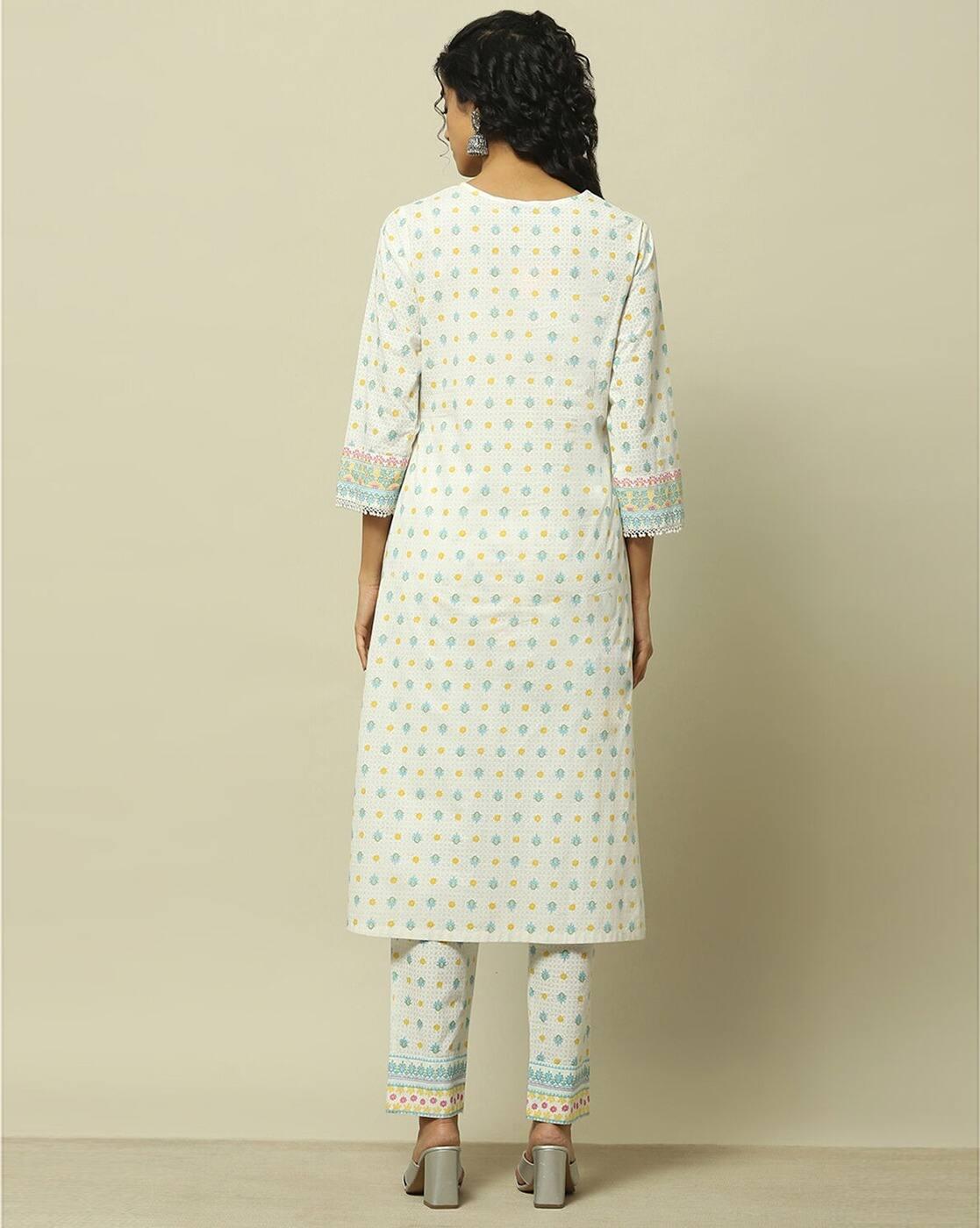 Women Floral Print Straight Kurta with Pants & Dupatta