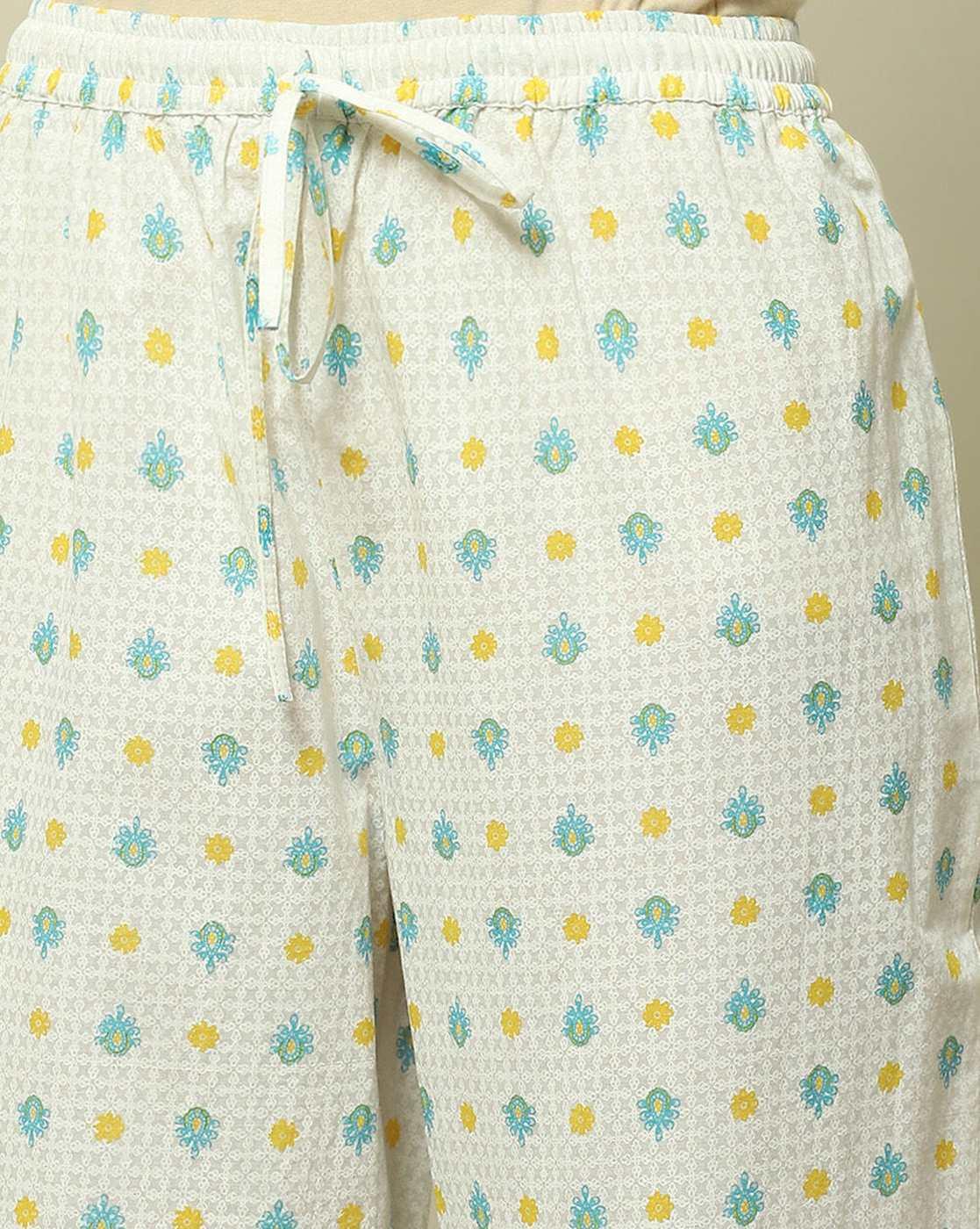 Women Floral Print Straight Kurta with Pants & Dupatta