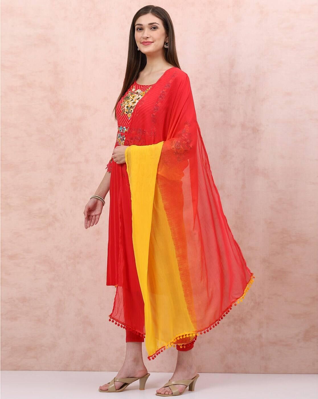 Women Colourblock Dupatta