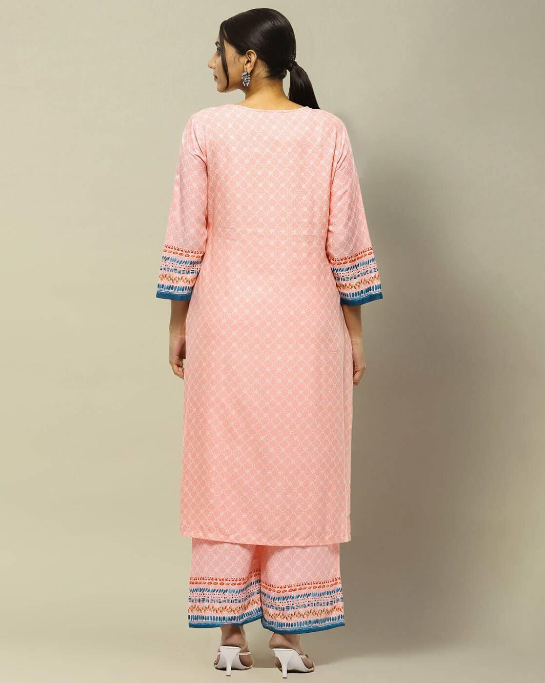 Women Floral Print Straight Kurta with Pants & Dupatta
