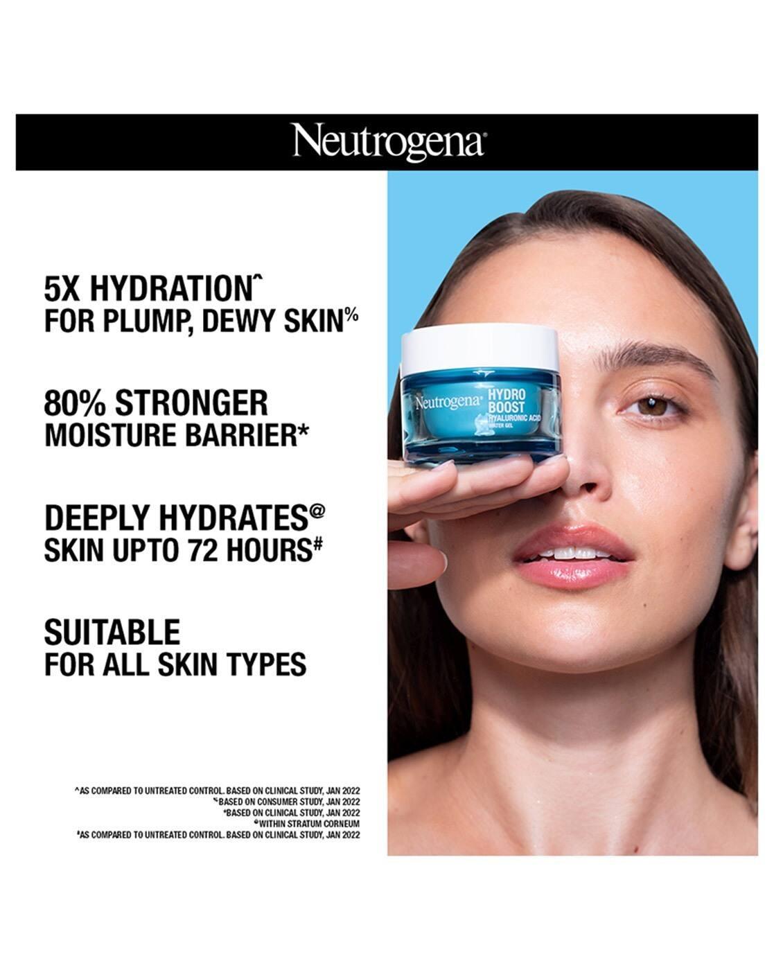 Hydro Boost Water Gel Face Moisturizer With Hyaluronic Acid For 72 Hours Hydration