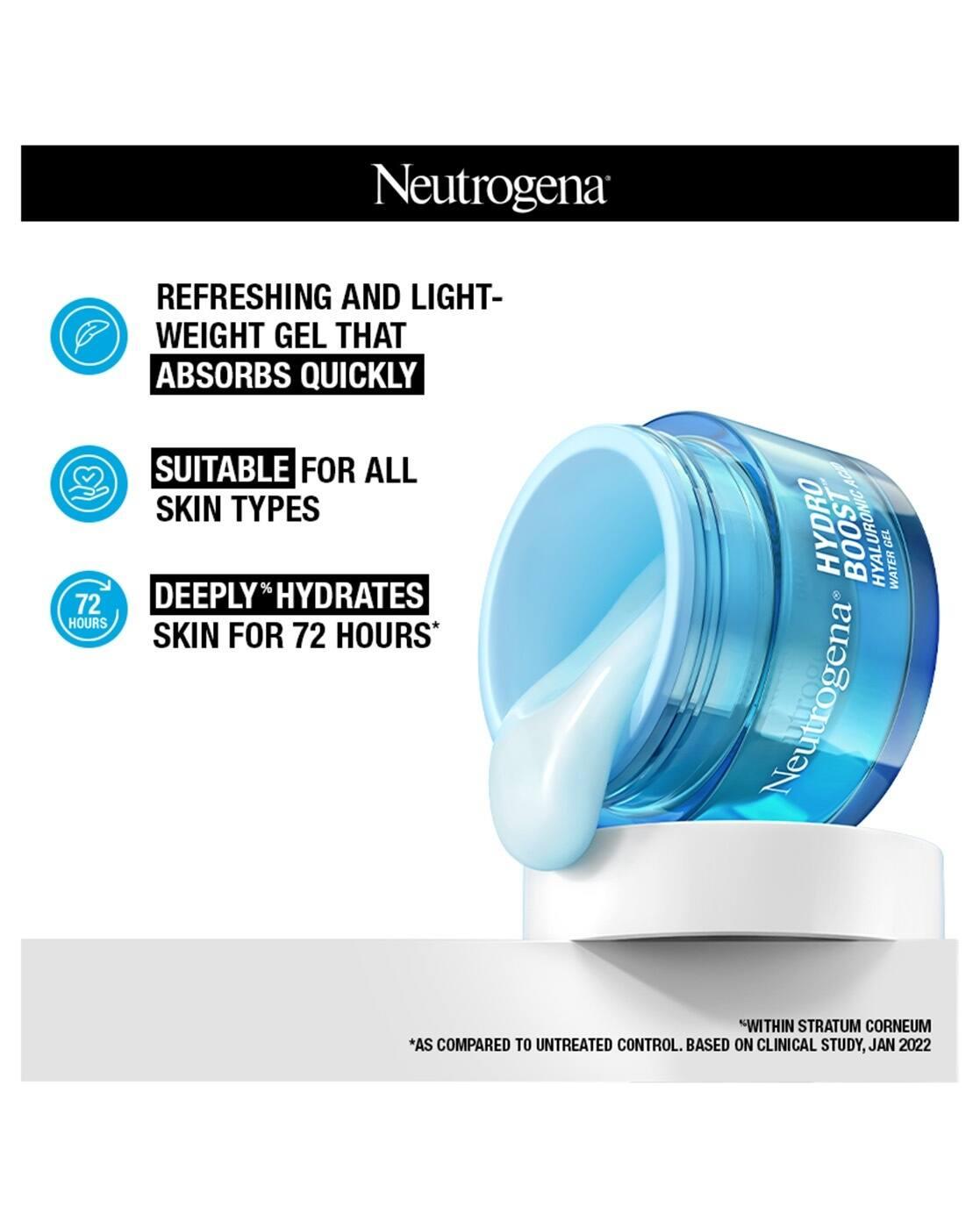 Hydro Boost Water Gel Face Moisturizer With Hyaluronic Acid For 72 Hours Hydration