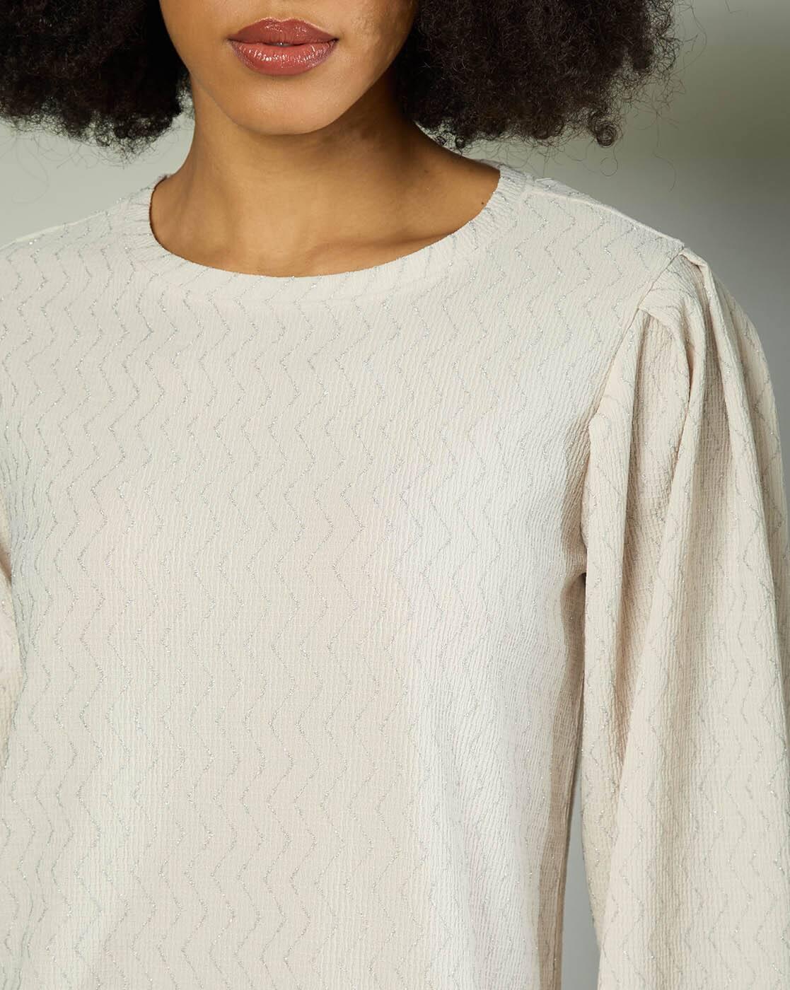 Women Chevron Pattern Regular Fit Sweatshirt