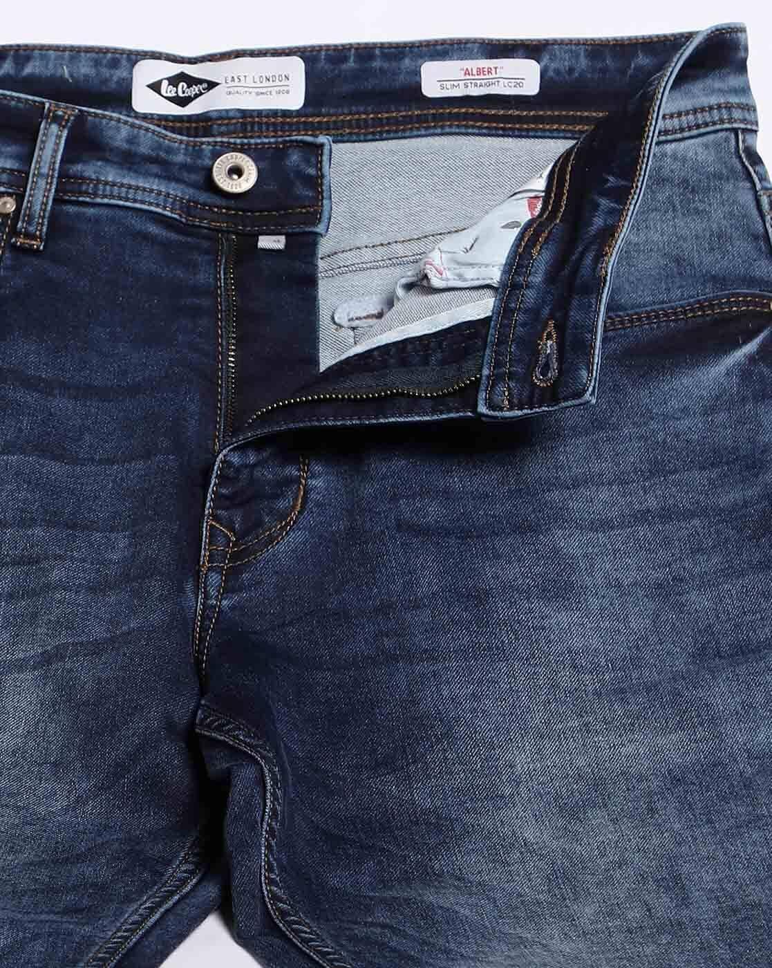 Men Albert Mid-Wash Slim Straight LC20 Jeans