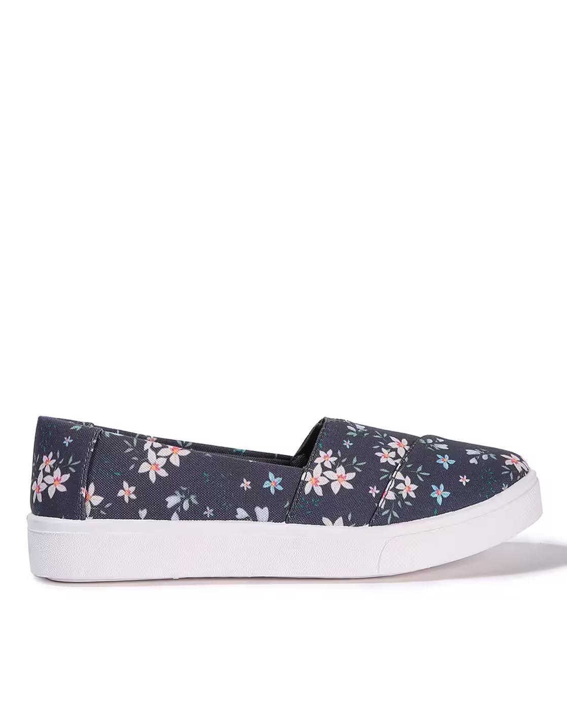 Women Floral Print Slip-On Shoes