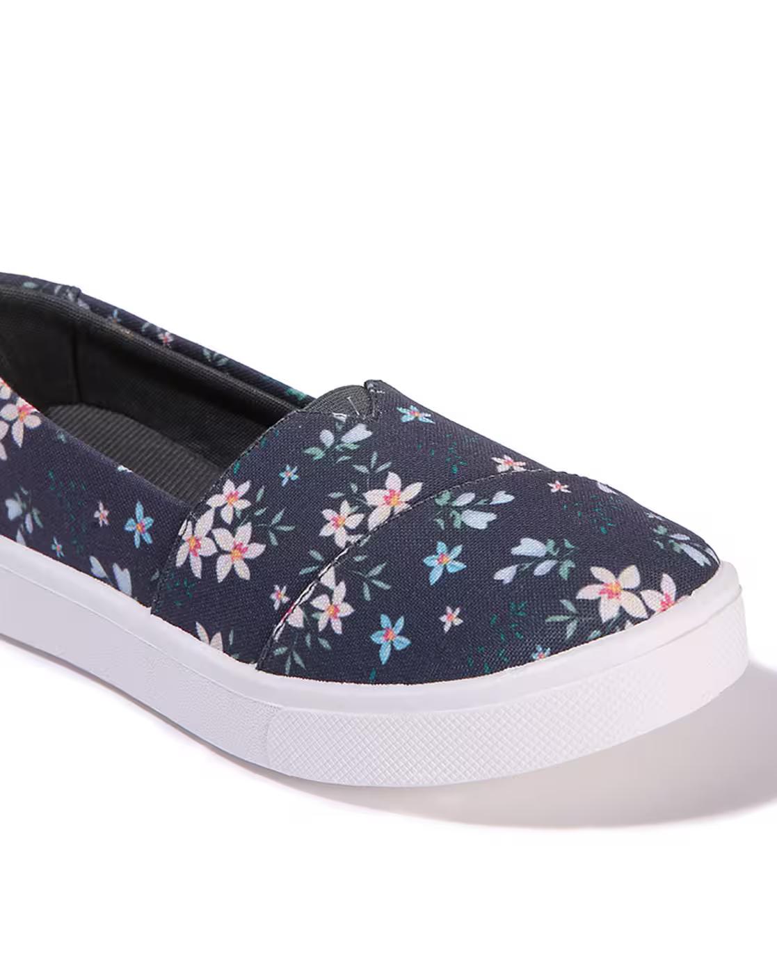 Women Floral Print Slip-On Shoes