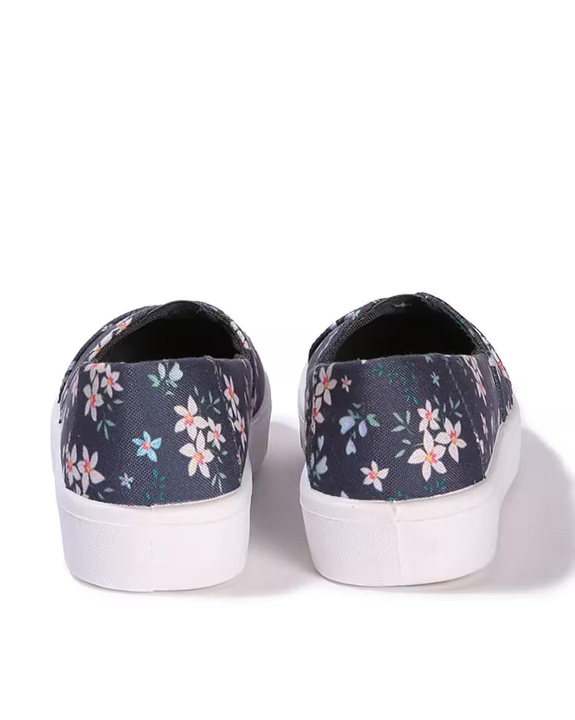 Women Floral Print Slip-On Shoes