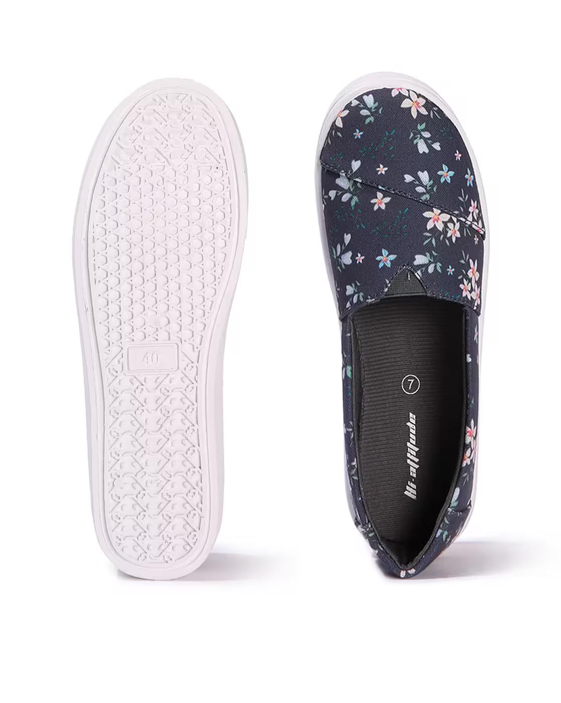 Women Floral Print Slip-On Shoes