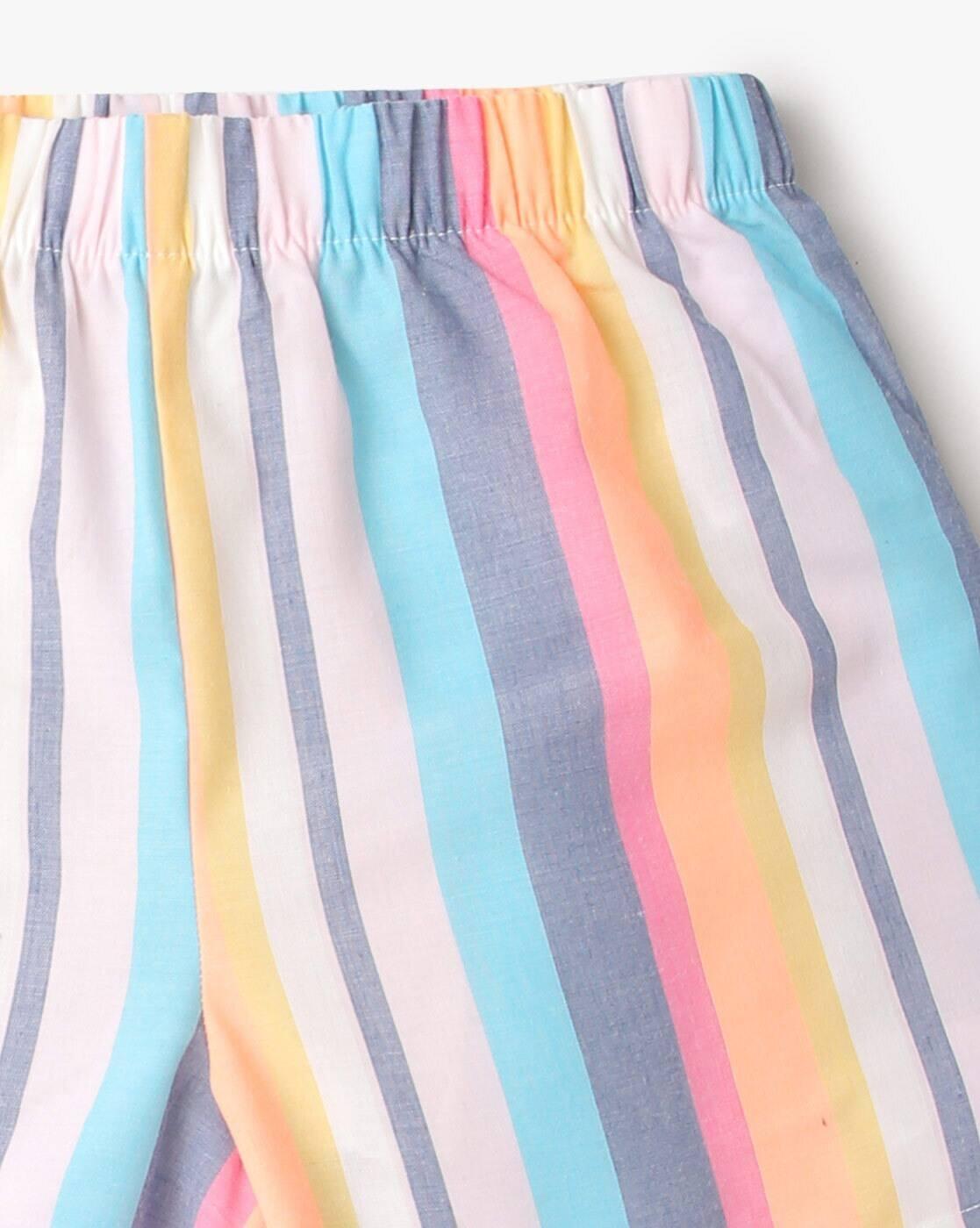 Girls Striped Shorts _and_ T-Shirt Set