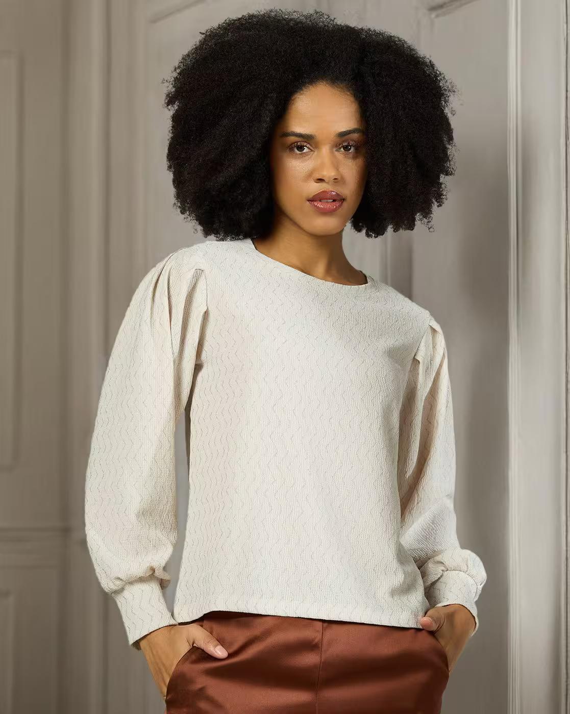 Women Chevron Pattern Regular Fit Sweatshirt