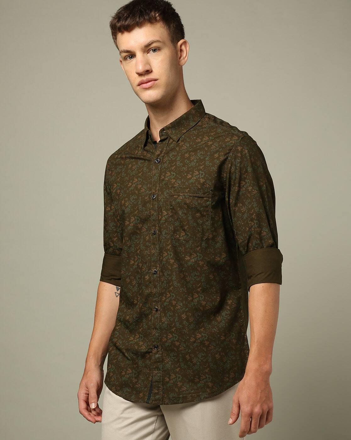 Men Printed Slim Fit Shirt