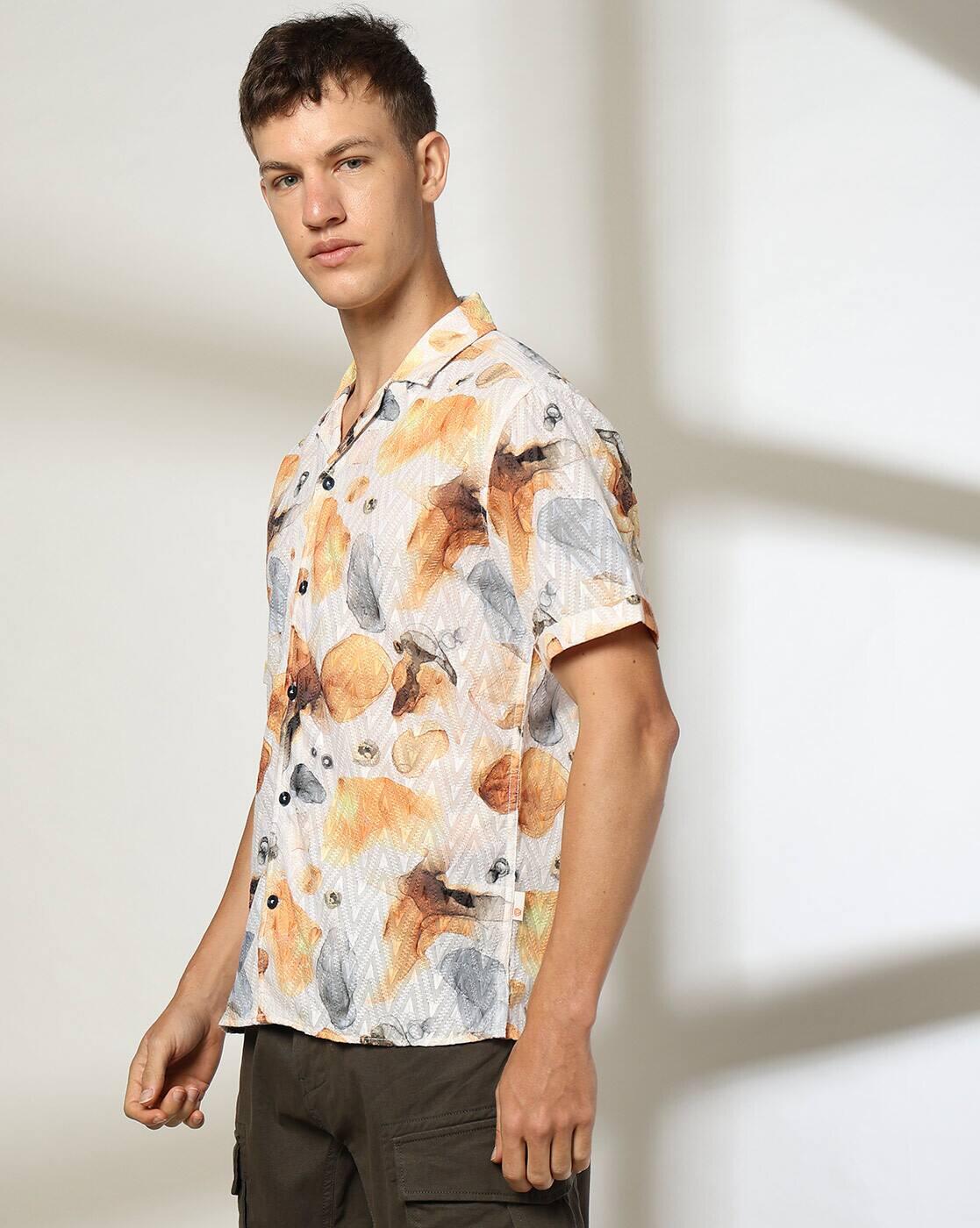 Men Embroidered Relaxed Fit Shirt