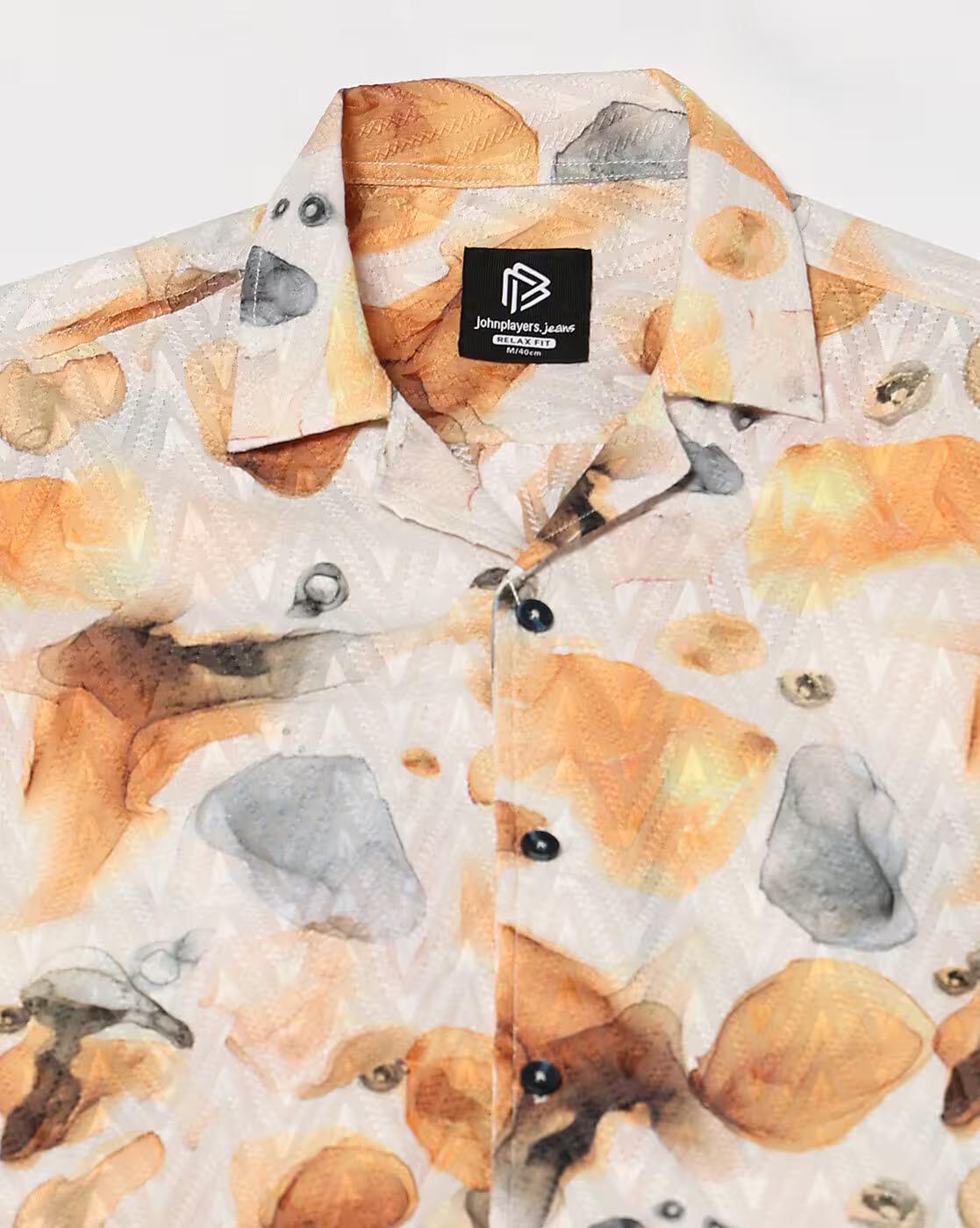 Men Embroidered Relaxed Fit Shirt