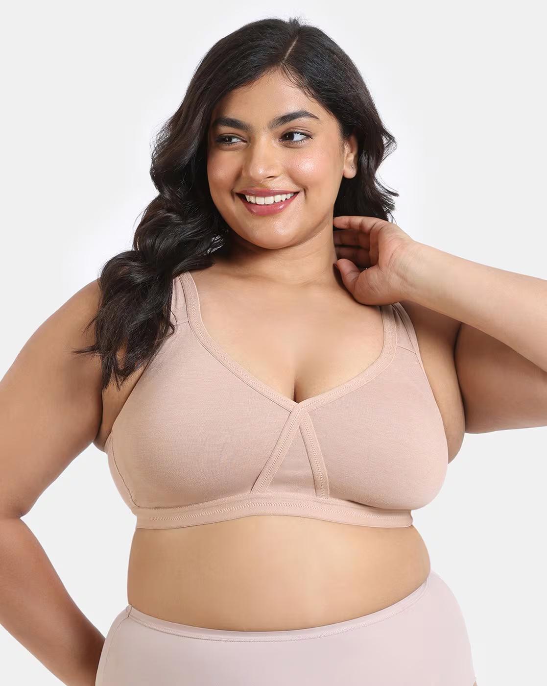 True Curv Double Layered Non-Wired Full Coverage Super Support Bra