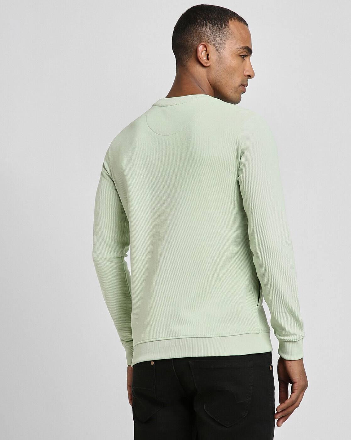 Men Regular Fit Crew-Neck Sweatshirt with Logo Print
