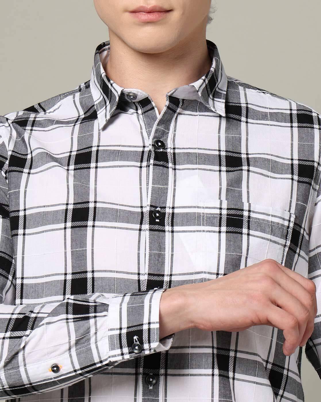 Men Checked Regular Slim Fit Shirt