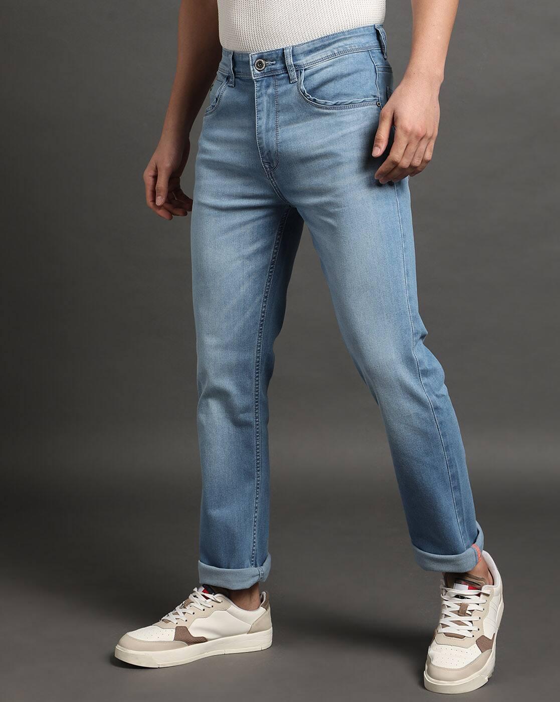 Men Mid-Wash Slim Fit Jeans
