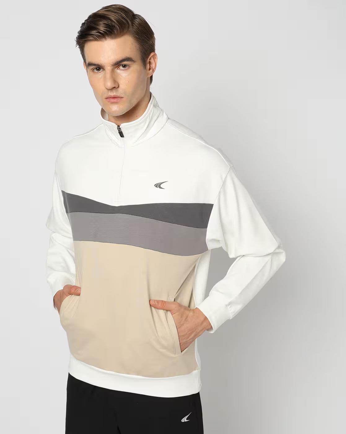 Men Brand Print Regular Fit Sweatshirt