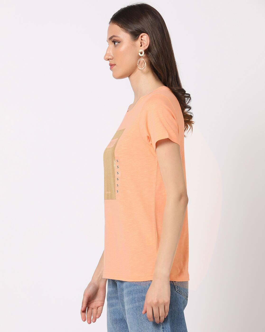 Graphic Print Round-Neck T-Shirt