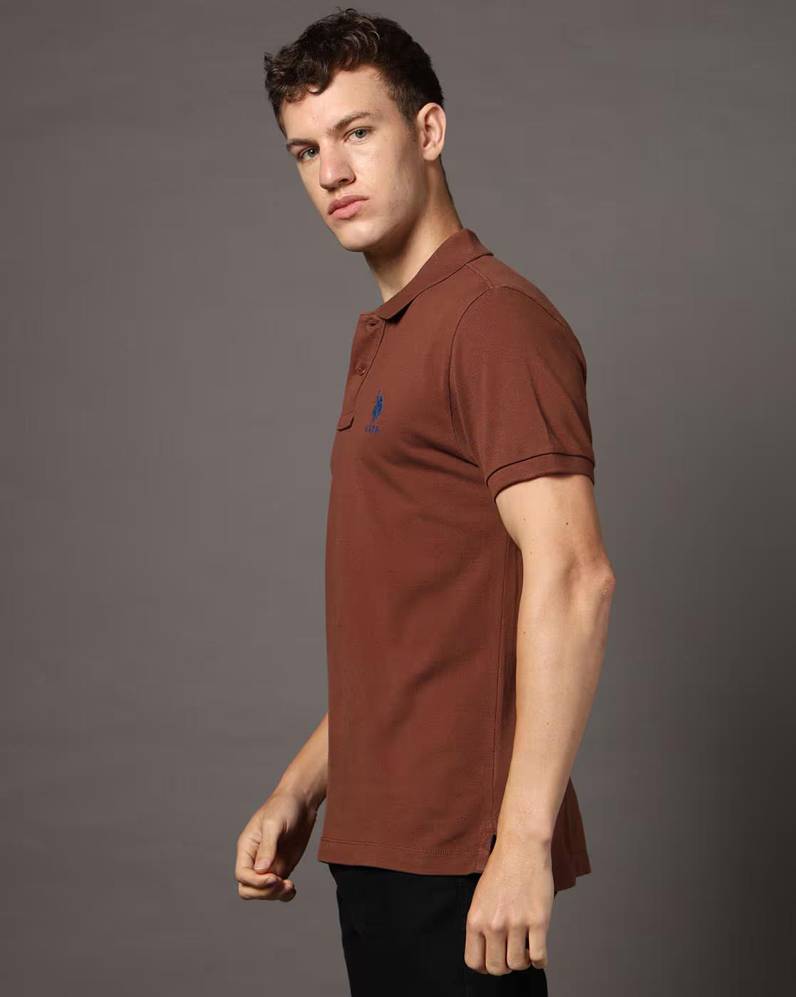 Men Slim Fit Polo T-Shirt