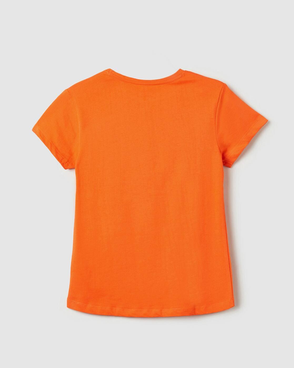 Girls Pack of 3 Printed Round-Neck T-Shirts