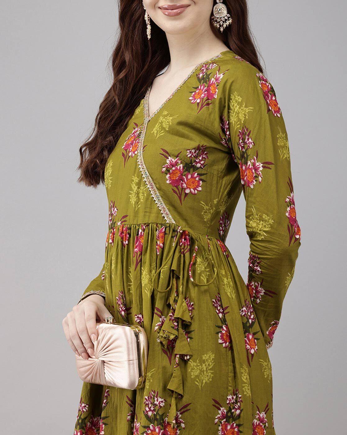 Women Floral Print Straight Kurta Set
