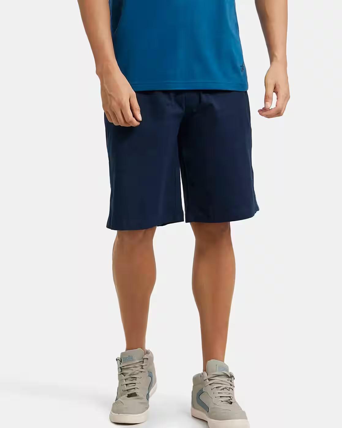 9426 Super Combed Cotton Rich Regular Fit Solid Shorts with Side Pockets