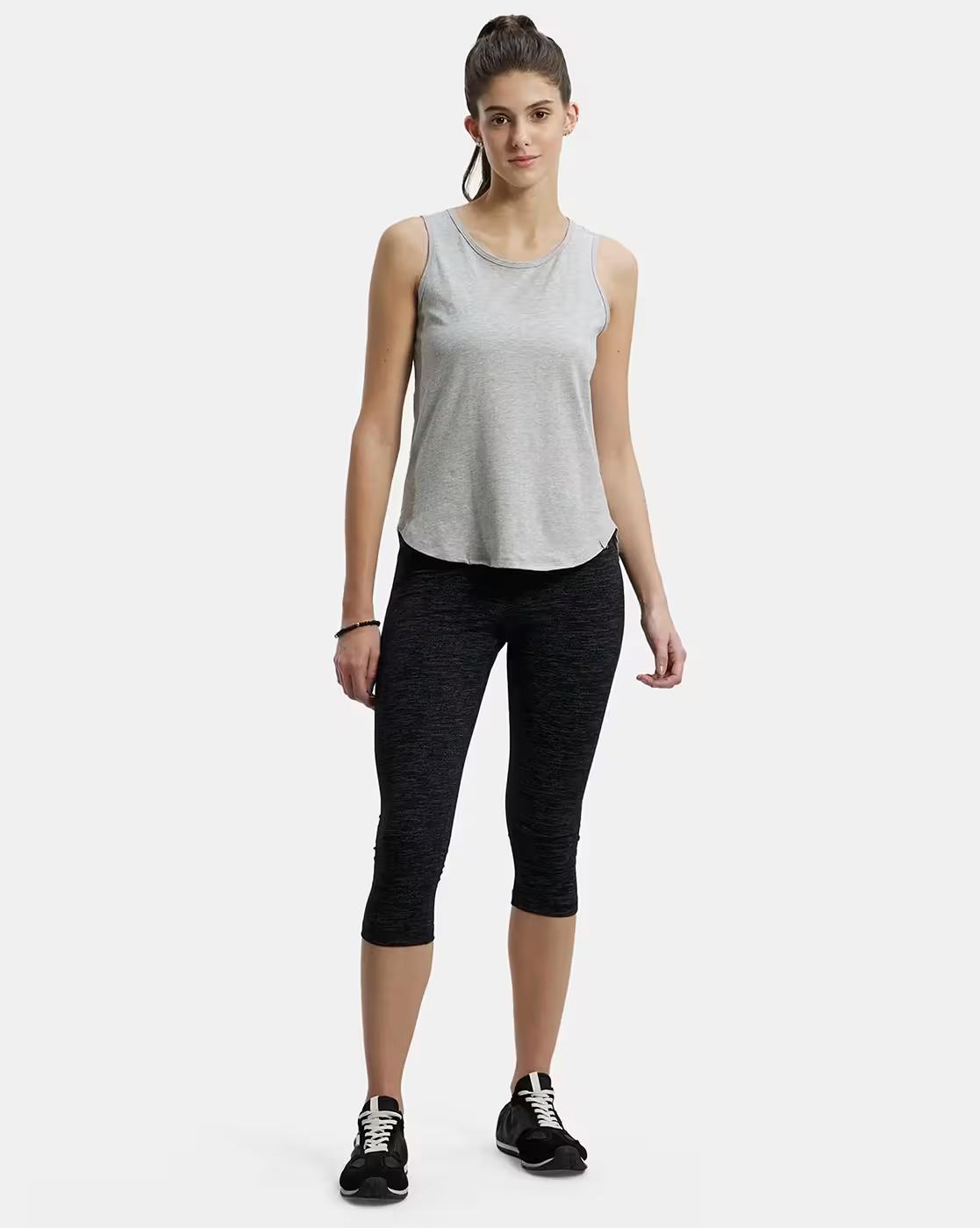 1391 Super Combed Cotton Elastane Stretch Slim Fit Capri with Ultrasoft Waistband