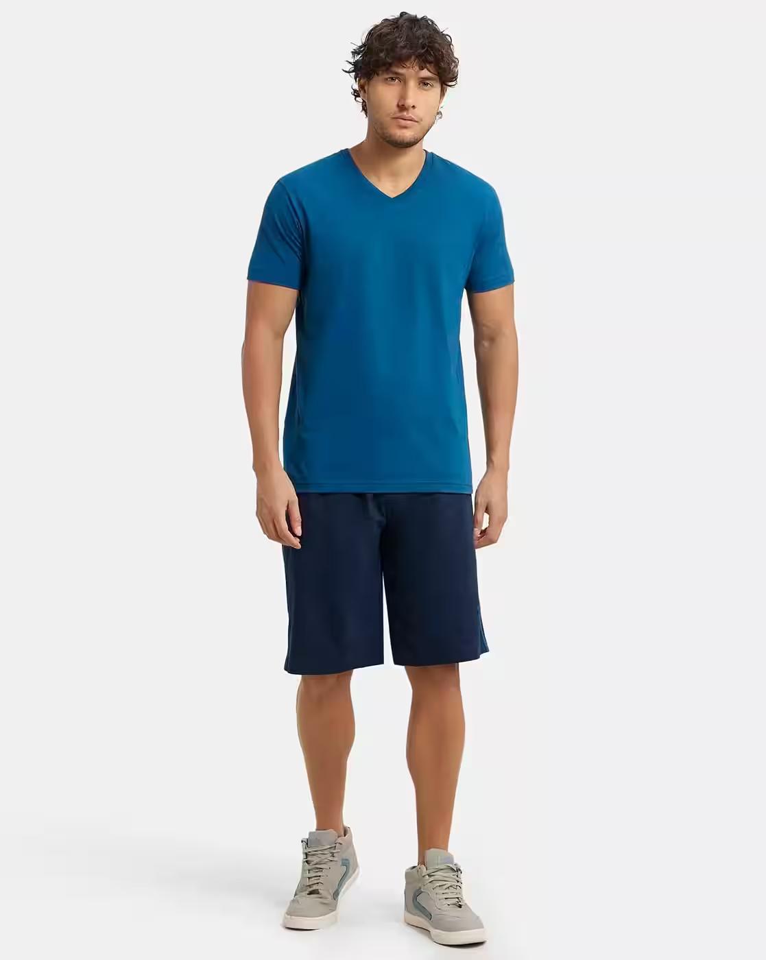 9426 Super Combed Cotton Rich Regular Fit Solid Shorts with Side Pockets