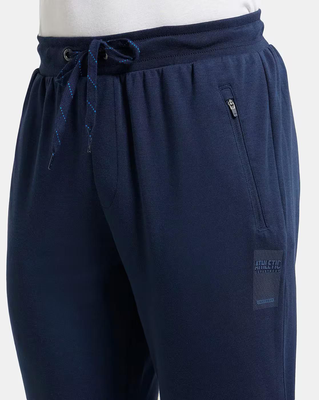 AM02 Super Combed Cotton Rich Slim Fit Joggers with Zipper Pockets