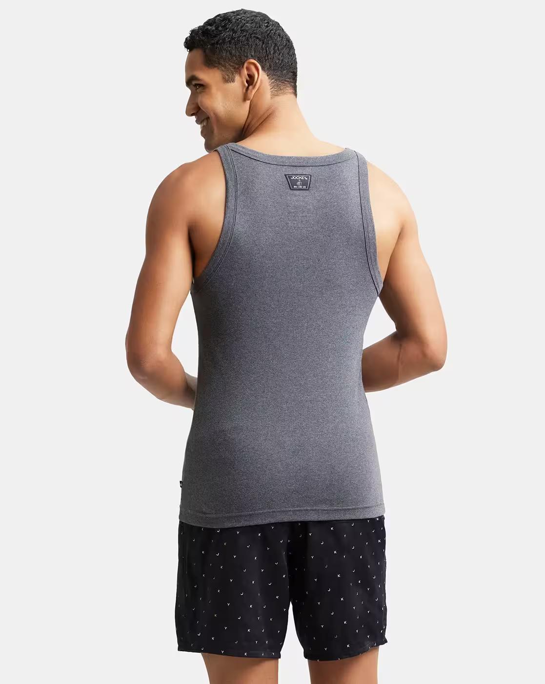 US26 Super Combed Cotton Square-Neck Gym Vest