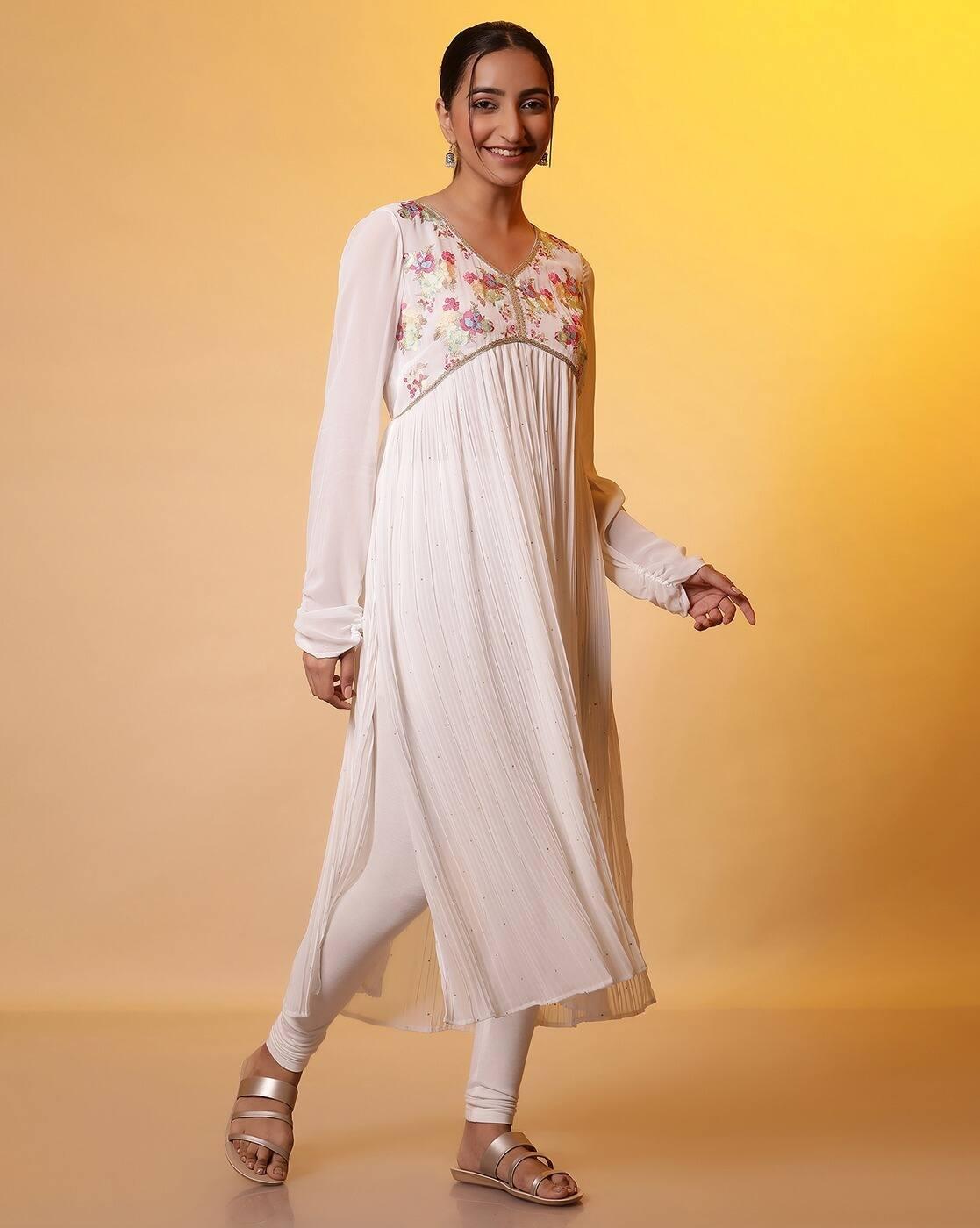 Women Embroidered Pin-Tucked Straight Kurta with Pants & Dupatta
