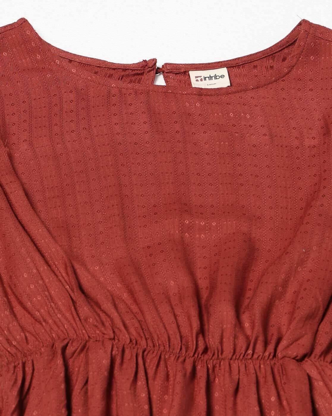 Women Embellished Boat Neck Top