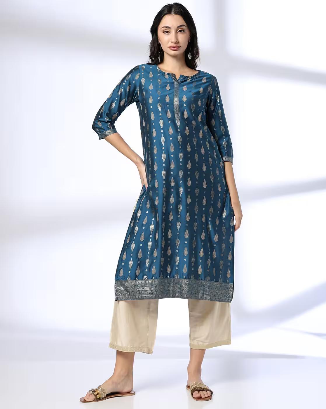 Women Printed Straight Kurta Suit Set