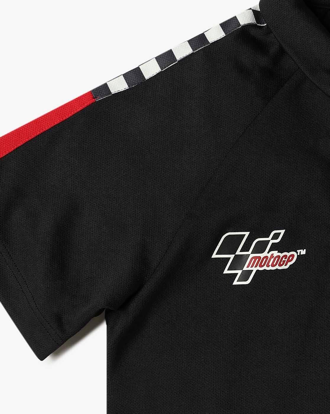 Boys Typographic Print Regular Fit Polo T-Shirt