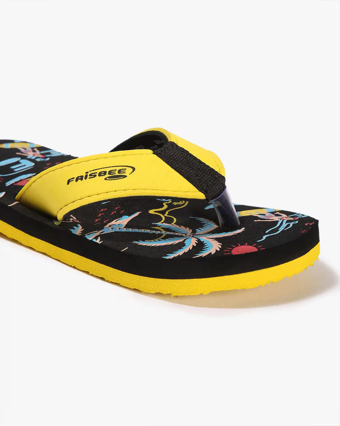 Boys Printed Thong-Strap Flip-Flops