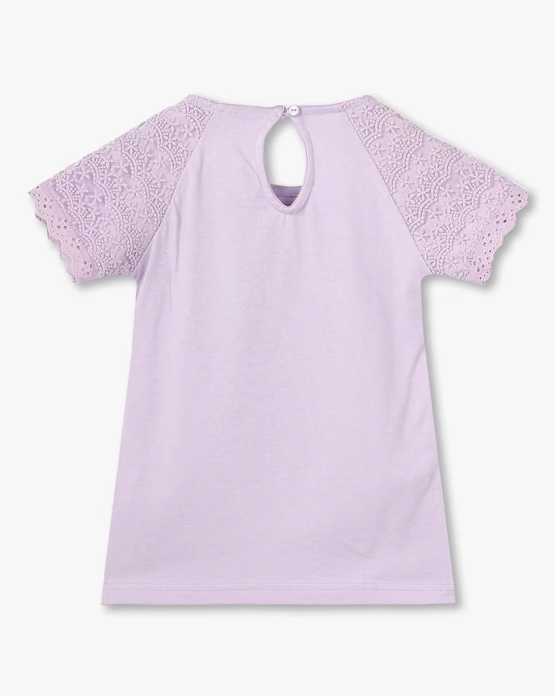 Girls Lace Round-Neck Top