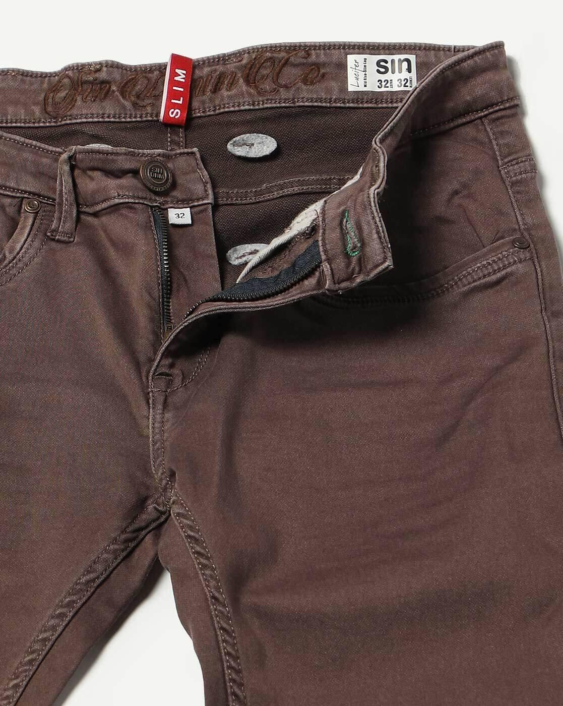 Men Light-Wash Slim Fit Jeans