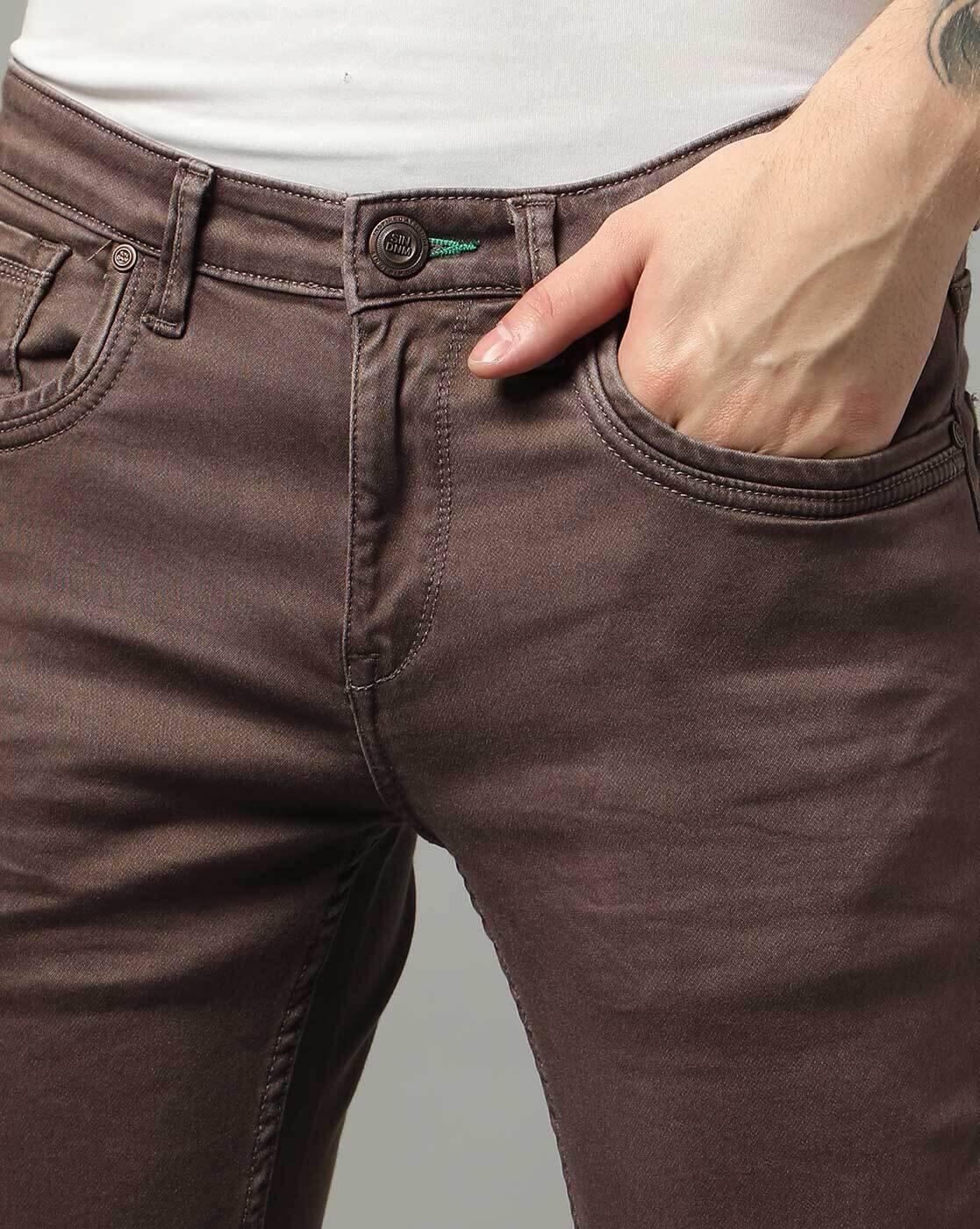 Men Light-Wash Slim Fit Jeans