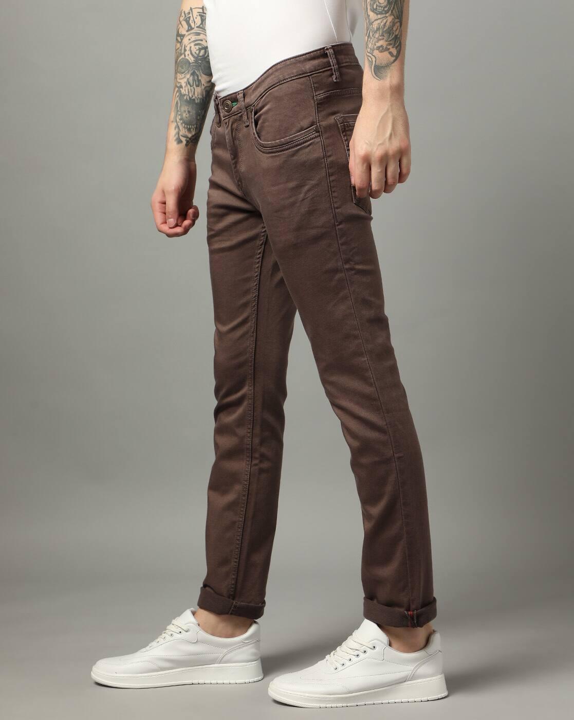 Men Light-Wash Slim Fit Jeans