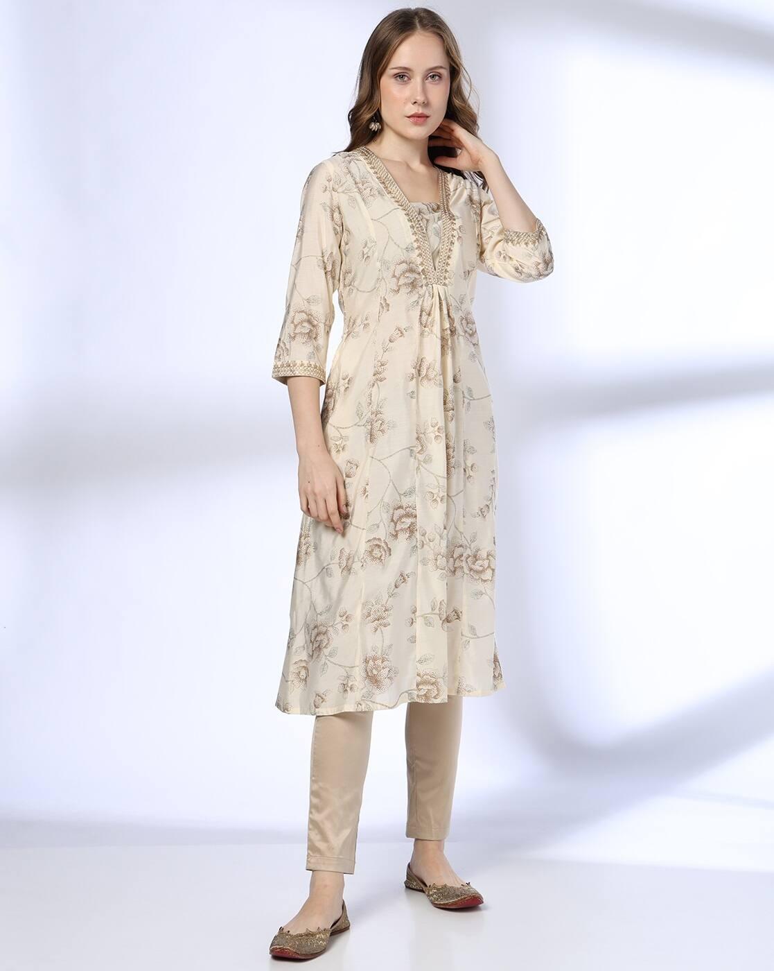 Women Flora Print Classic Kurta